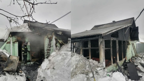 В Карабаново загорелась баня