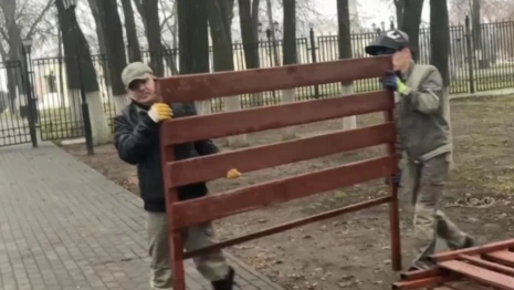 Во Владимире каток в сквере имени Пушкина начали готовить к открытию