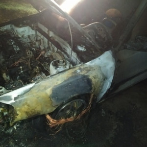 Во Владимирской области сгорел легковой автомобиль