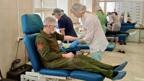 Боец СВО сдал кровь во Владимирской области
