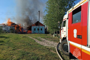 Под Суздалем огонь охватил 2 дачи