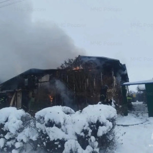 При пожаре в частном доме под Муромом пострадала женщина
