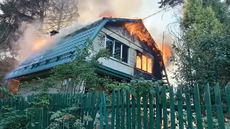 Во Владимирской области сгорели баня и хозпостройки