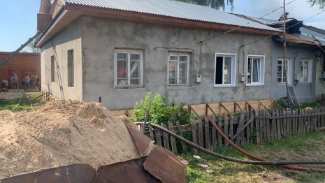 На пожаре под Меленками пострадал 81-летний мужчина