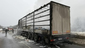 На Южном обходе Владимира вспыхнула фура