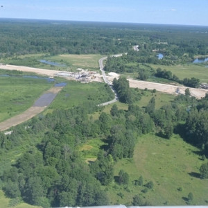 Мишустин с вертолета осмотрел строительство трассы М-12 во Владимирской области