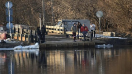 В Вязниках развели понтонный мост через Клязьму