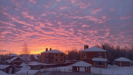 Четвертый понедельник января подарил владимирцам потрясающий рассвет