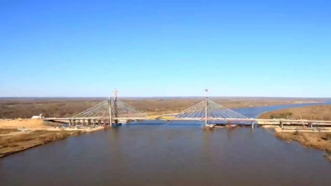 Строительство моста через Оку под Муромом показали в минутном ролике