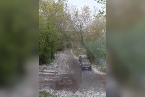 Майский снегопад во Владимире показали на видео