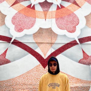 Во Владимире художник закончил огромное граффити по мотивам мстерской вышивки