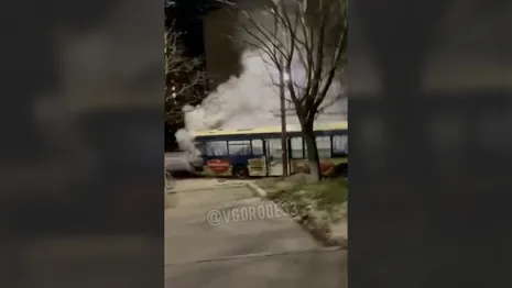 Во Владимире дым охватил автобус