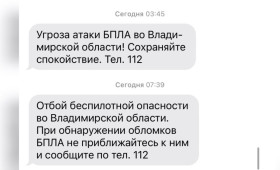 Владимирцам запретили приближаться к обломкам БПЛА после угрозы атаки 14 февраля