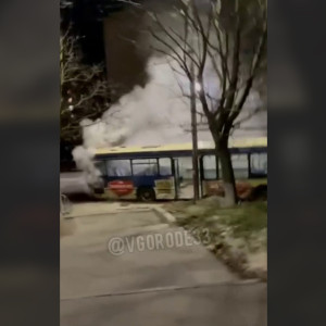 Во Владимире дым охватил автобус