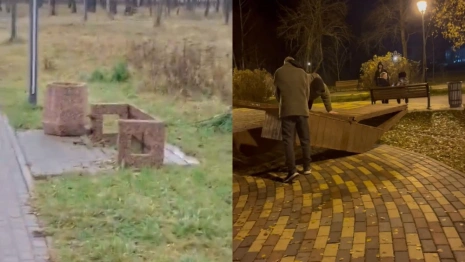 Муромские подростки сломали дизайнерские лавочки в парке