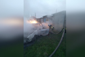 Во Владимирской области в гаражном кооперативе сгорел автомобиль