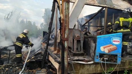 Под Муромом произошел крупный пожар в здании-холодильнике