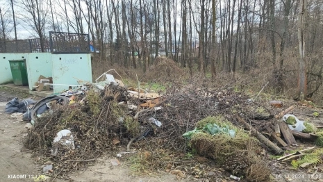 Три улицы в Меленках завалили мусором