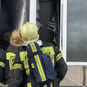 Появилось видео пожара производства дверей в Ковровском районе