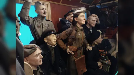 Появилось видео из остановившегося во Владимире «Поезда Победы»
