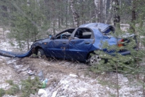 В Ковровском районе рано утром перевернулась машина