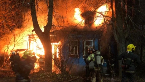 Во Владимире семья с 3 детьми успела выбежать из охваченного огнем дома 