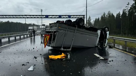 Во Владимирской области на платнике М-12 иномарка влетела в большегруз