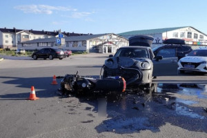 Байкер попал в больницу после столкновения с Мини-купером в Муроме