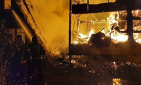 Мощный пожар уничтожил 2 дома во Владимирской области