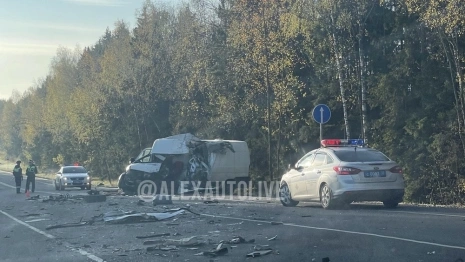 Под Александровом микроавтобус влетел в фуру: оба водителя погибли