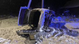 В Вязниковском районе иномарка влетела в опору ЛЭП