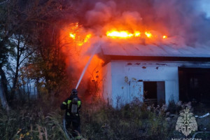 Пекинку во Владимире затянуло дымом из-за пожара
