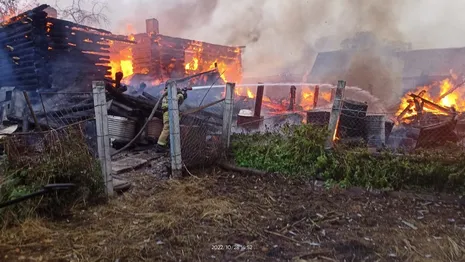Во Владимирской области сгорел дотла жилой дом площадью 120 квадратных метров