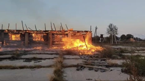 В селе Александровского района загорелся заброшенный коровник
