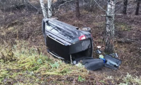 Пассажир попал в больницу после аварии с опрокидыванием в Гусь-Хрустальном районе