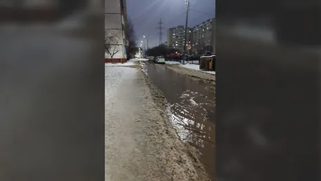 Одна из улиц во Владимире превратилась в грязную реку