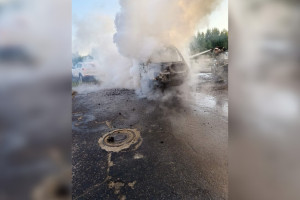 Во Владимире на Новгородской сгорела ГАЗель