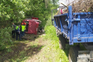 Момент жесткой аварии с автобусом Владимир – Ярославль попал на видео