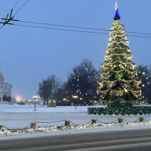 Владимир полностью украсили к Новому году