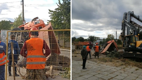 Во Владимирской области «КамАЗ» провалился под землю