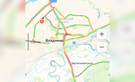 Водители встали в мертвой пробке на Судогодском шоссе во Владимире