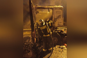 На трассе под Владимиром сгорел грузовик