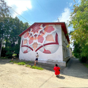 Огромное граффити украсило стену дома во Владимире