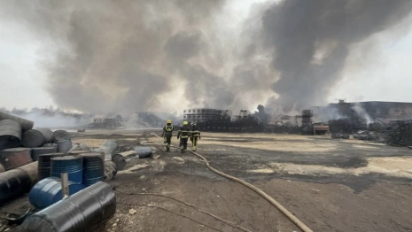 Во Владимире проверят качество воздуха после пожара на складе буровых растворов