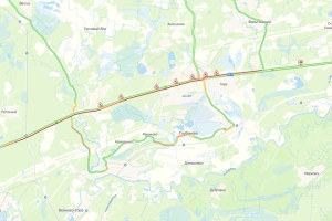 Пробка в Покрове на трассе М-7 выросла до 14 км