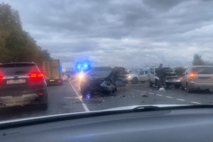 Машины превратились в месиво после массового ДТП на трассе под Владимиром