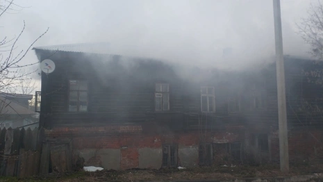 В центре Владимира сгорел дом начала 20 века 