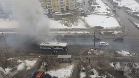 Во Владимире загорелся автобус 20с