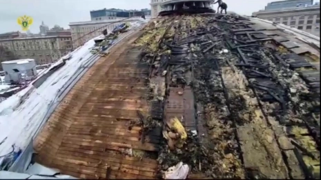 В Москве загорелся Театр Сатиры