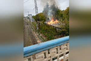 У проблемного Павловского моста в Коврове случился пожар